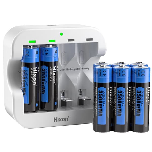 AA Li-ion genopladeligt batteri, 3500mWh kapacitet, smart hurtigopladning,1,5V, 8PC AA oplader