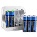 Miniatyrbillede 1 af 2: AA Li-ion genopladeligt batteri, 3500mWh kapacitet, smart hurtigopladning,1,5V, 8PC AA oplader