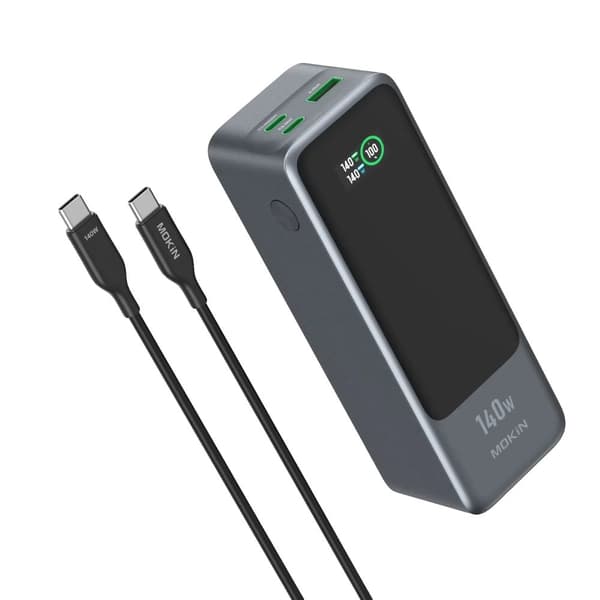 MOKiN 140W Power Bank, Laddning av tre enheter,20001mAh-25000mAh, 24000mAh