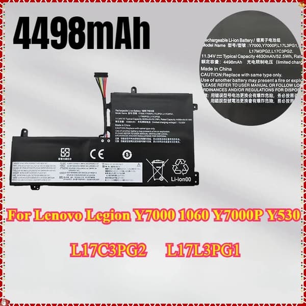 Lenovo Legion Batteri, 4498mAh Kapacitet, 11.34V Spænding,4498 mAh, 4001 - 5000 MAh