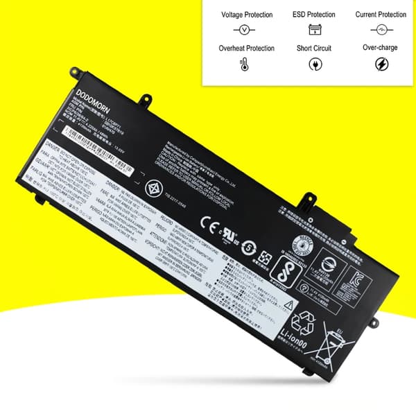 Laptopbatteri til Lenovo ThinkPad X280, 48Wh kapacitet, 11.4V spænding,Lenovo ThinkPad