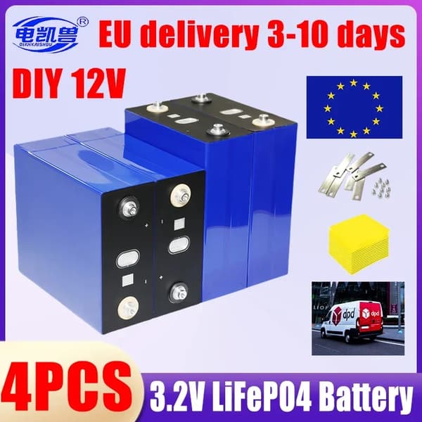Lithiumjernfosfatbatteri, 3,2V, 320Ah, Ca. 5,5KG,EU-3.2V 320Ah-4PCS