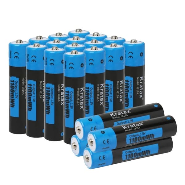 AAA genopladeligt lithiumbatteri, 1100mWh kapacitet, hurtig opladning,20PC batteri, 1,5V