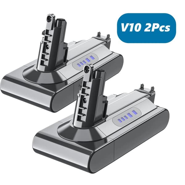 V10 Ersättningsbatteri, Hög kapacitet 6000mAh, Mångsidig kompatibilitet,2st V10 -batteri
