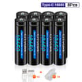 Miniatyrbillede 2 af 2: 18650 lithiumbatteri, 3400mAh kapacitet, Type C opladning,8Batteri
