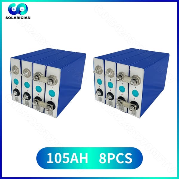 LiFePO4-batteri, 90-105Ah kapacitet, egnet til 12V-108V systemer,8PCS-a