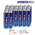 Miniatyrbillede 2 af 2: PALO AAA Genopladelige Lithiumbatterier, 1110mWh Kapacitet, USB Opladning,20 stk. AAA-batteri