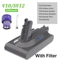Miniatyrbillede 2 af 2: Genopladeligt batteri, 6000mAh kapacitet, bred kompatibilitet,v10 6.0AH filter