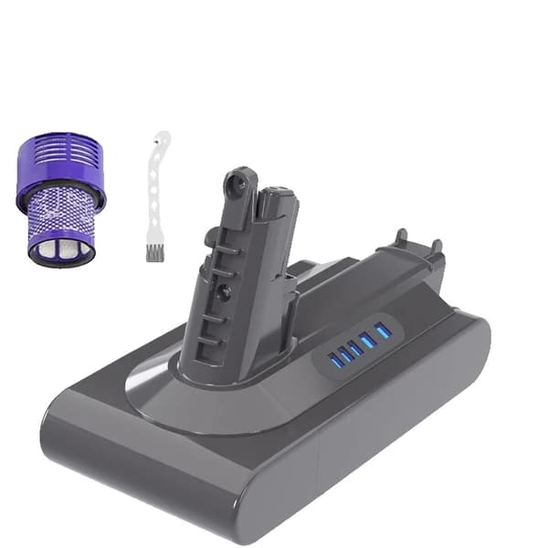 Genopladeligt batteri, 6000mAh kapacitet, bred kompatibilitet,v10 6.0AH filter