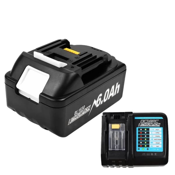 18V-batteri, 6000mAh kapacitet, Li-Ion-teknologi,18V, 1 st med 1 st laddare-a
