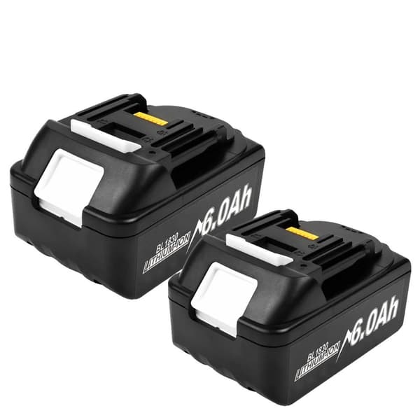 18V batteri, 6000mAh kapacitet, Li-Ion teknologi,18V, 2 stk.