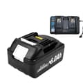 Miniatyrbild 1 av 2: 18V-batteri, 6000mAh kapacitet, Li-Ion-teknologi,18V, 1 st med 1 st laddare