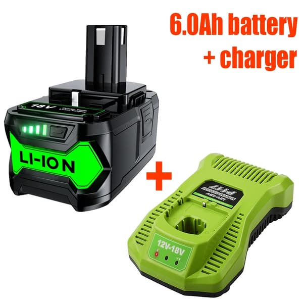 18V litiumioniakku, 3000mAh/6000mAh kapasiteetti, nopea latauslaturi,1X Akun Laturi