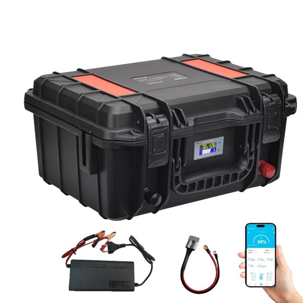 LiFePO4 Batteripakke, 12V 100Ah Kapacitet, Letvægtsdesign,cs 100ah BT LFP
