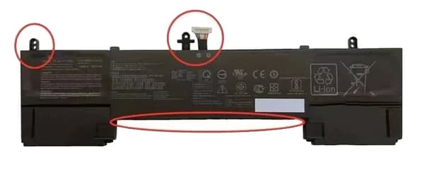 Laptopbatteri, 15.4V spænding, 71Wh kapacitet,A