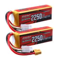 Miniatyrbild 1 av 2: Lipo-batteri, 2250mAh kapacitet, 11.1V spänning,2250-3S-60C-2st, 11,1V
