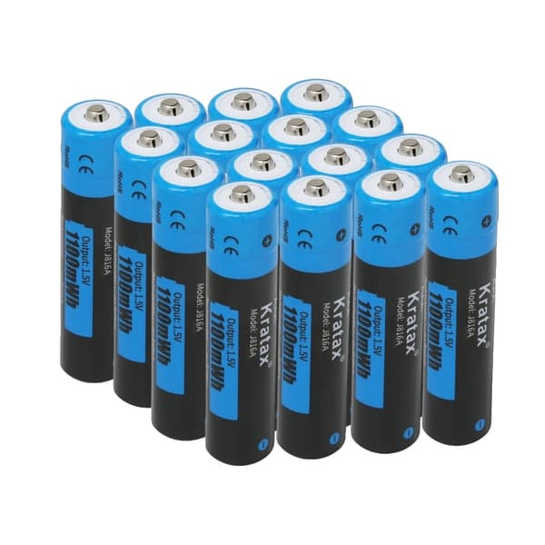 AAA Ladattava Litiumakku, 1100mWh Kapasiteetti, Nopea Lataus,16PC akku, 1,5V