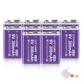 Miniatyrbillede 1 af 2: CITYORK 9V Genopladeligt Batteri, 300mAh Kapacitet, Alsidige Anvendelser,10 stk batteri