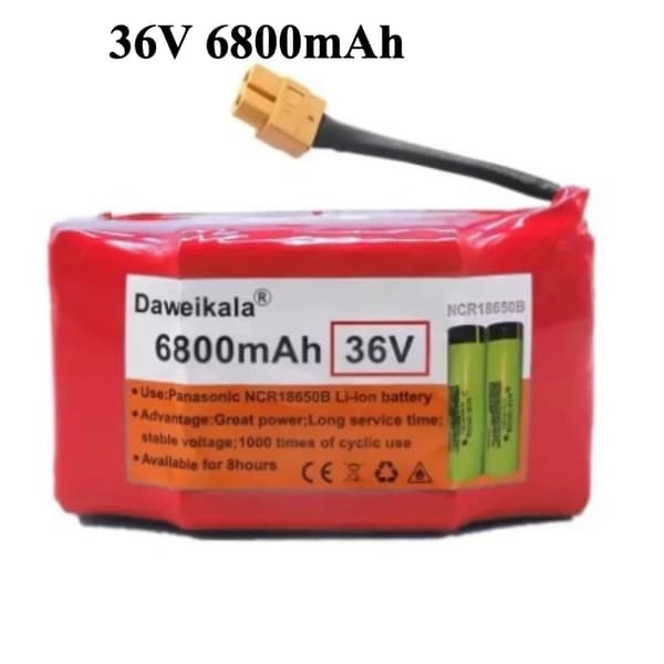 Uppladdningsbart litiumjonbatteri, 36V 6800mAh kapacitet, effektiv design,36V 6800mAh