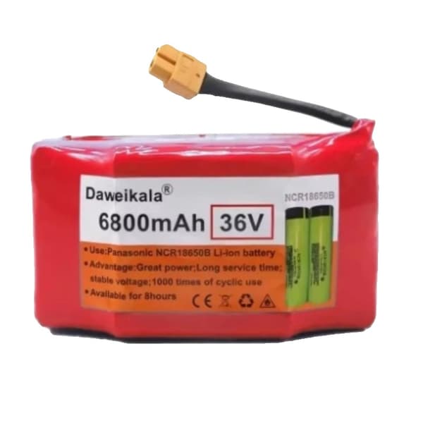 Uppladdningsbart litiumjonbatteri, 36V 6800mAh kapacitet, effektiv design,36V 6800mAh