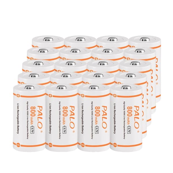 PALO 16340 Genopladeligt Batteri, 800mAh Kapacitet, 3.7V Spænding,20stk batteri
