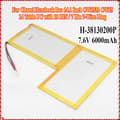 Miniatyrbillede 2 af 2: Batteri H-38130200P, 6000mAh kapacitet, Li-Polymer type,7 PIN 7 Ledninger