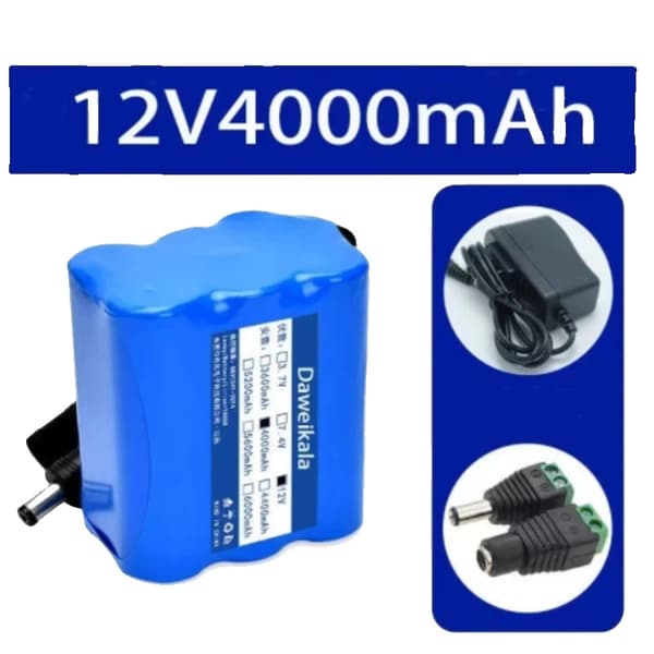 DC12V Lithium-ion batteripakke, høj kapacitet 4000mAh til 10000mAh, kompakt design,3S2P 12V4000mAh sæt