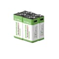 Miniatyrbillede 1 af 2: 9V Genopladeligt Batteri, Høj Kapacitet 12800mAh, Micro USB Opladning,4 STK