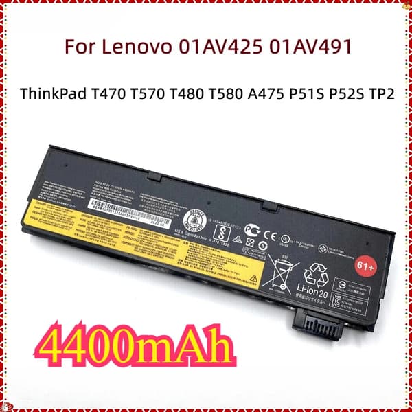 Kannettavan tietokoneen akku, 4400mAh kapasiteetti, 10.8V jännite,01AV425 48W