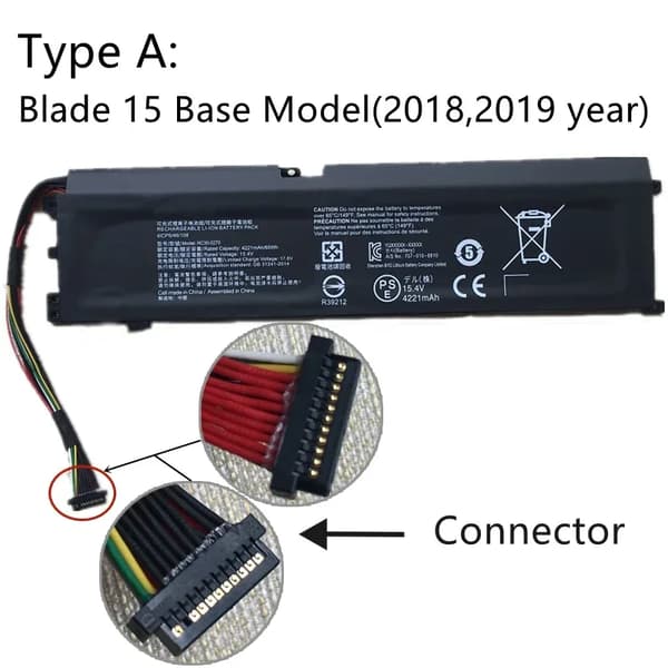 Razer Blade 15 Batteri, 15.4V Spænding, 4221mAh Kapacitet,RC30-0270