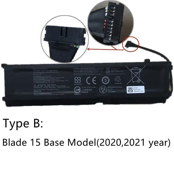 Razer Blade 15 Akun, 15.4V Jännite, 4221mAh Kapasiteetti,RC30-0328