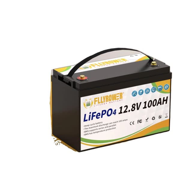 LiFePO4-akku, 12.8V, kapasiteetti 100Ah / 120Ah, korkea syklielinikä,12v 100Ah 332