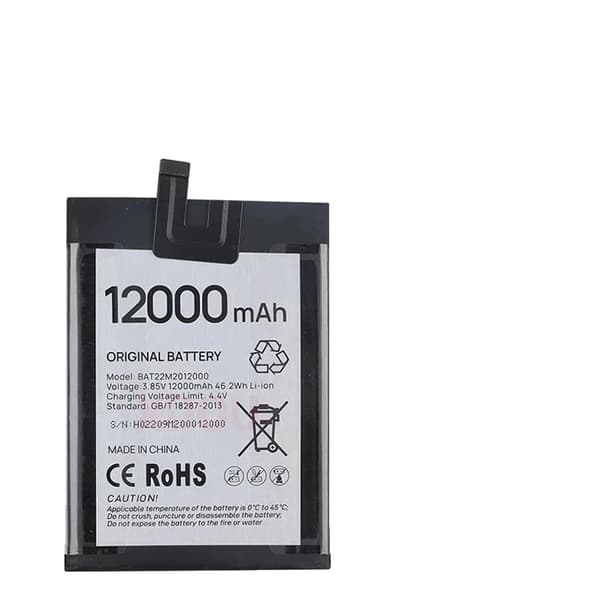 Doogee Erstatningsbatterier, 6350mAh kapacitet, 12000mAh mulighed,BAT22M2012000