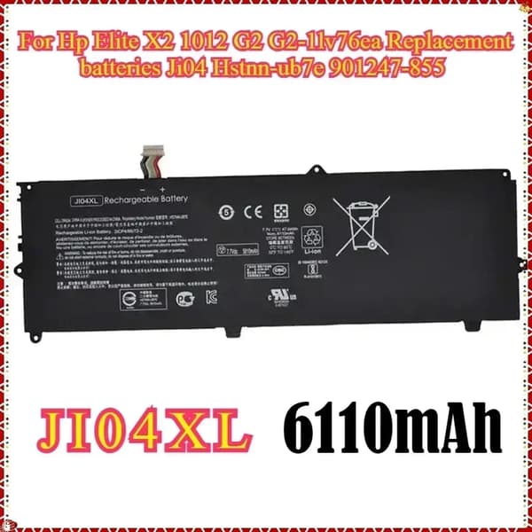 JI04XL Laptopbatteri, 6110mAh kapacitet, 7.7V spænding,sort