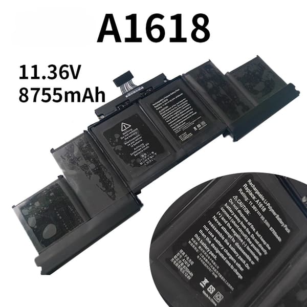 Macbook Pro Batteriudskiftning, Høj Kapacitet 8440mAh, CE Certificeret,A1618 2015 årg, 8400 mAh