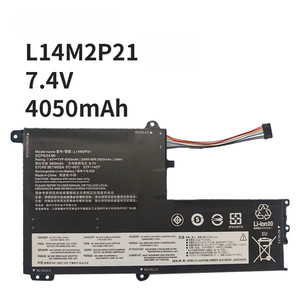 Udskiftning af bærbar batteri, 7.4V spænding, 4050mAh kapacitet,L14M2P21 4050mAh