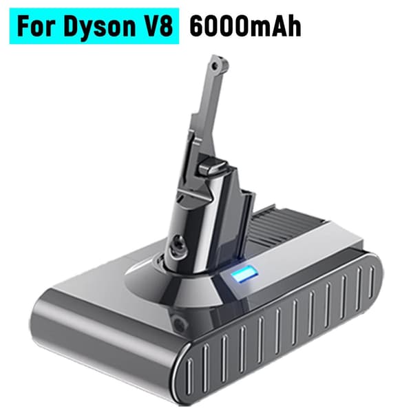 Ersättningsbatteri, 6000mAh kapacitet, kompatibelt med V6 till V11-serien,V8 6000mAh batteri