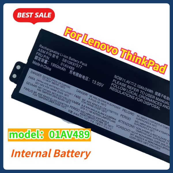 Lenovo ThinkPad bærbar computerbatteri, 2000mAh kapacitet, 11.4V lithium-ion,1601 - 2000 mAh