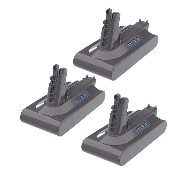 V10-akku, 6000mAh kapasiteetti, Li-Ion-teknologia,3 akkua