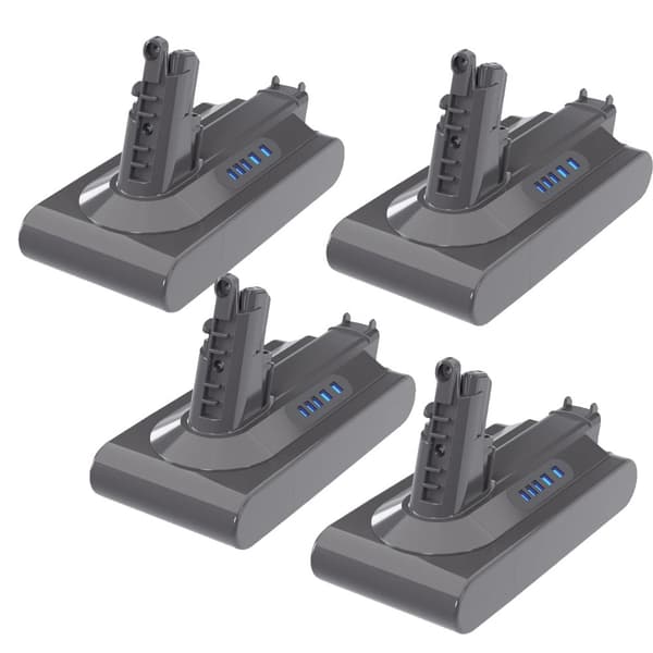 V10-akku, 6000mAh kapasiteetti, Li-Ion-teknologia,4 akkua