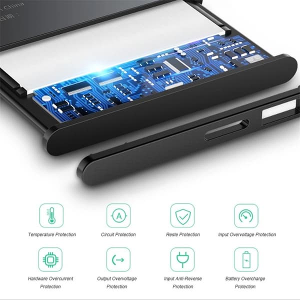 Erstatningsbatteri, 1500mAh kapacitet, Li-ion lithium polymer teknologi, sikker og stabil drift