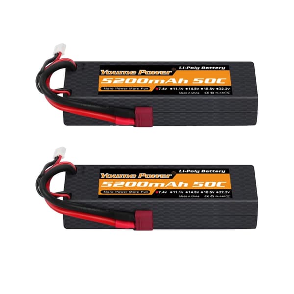 Lipo Batteri, Høj Kapacitet, Flere Størrelser,2S 5200mah 50C T H