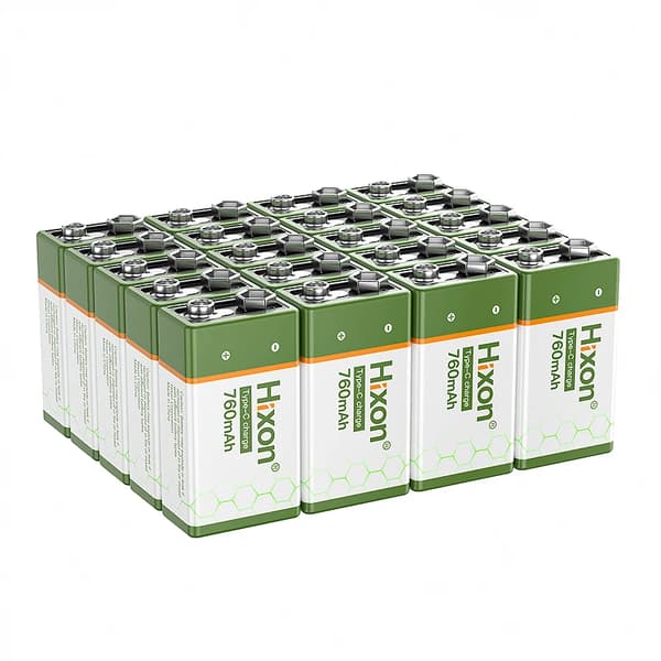 Hixon 9V Ladattava Akka, 760mAh Kapasiteetti, USB Nopea Lataus,20 kpl akku, 9V