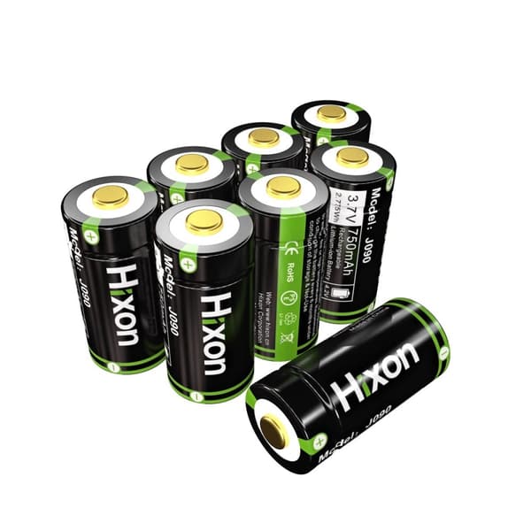 Uppladdningsbart Li-Ion-batteri, 700mAh kapacitet, 4 stycken per förpackning,8PC Batteri, 3.7V