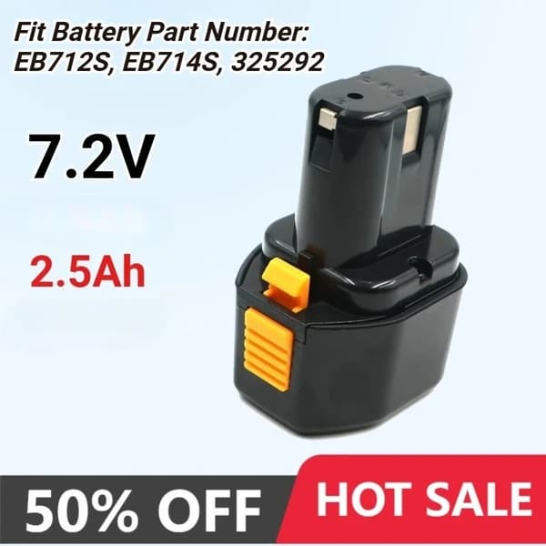 Erstatningsbatteri, 7.2V, Standardbatteri,2500mAh