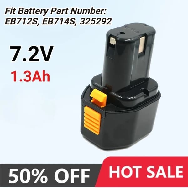 Vaihtobatteri, 7.2V, Standardibatteri,1300mAh