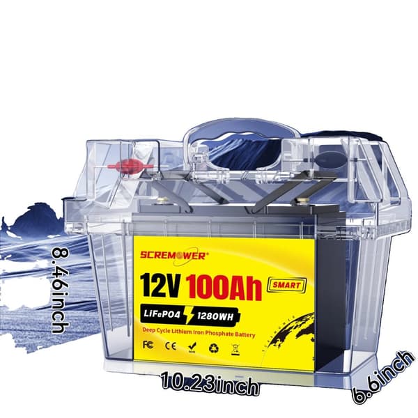 12V 100Ah Litiumakku, Litiumrautafosfaatti, ABS-kotelo, Korkea purkuvirta,12V 100AH BT
