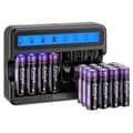 Miniatyrbillede 1 af 2: AA genopladeligt batteri, 3000mWh kapacitet, 3A maksimal afladning,16stk batteri SÆT, 1.5V