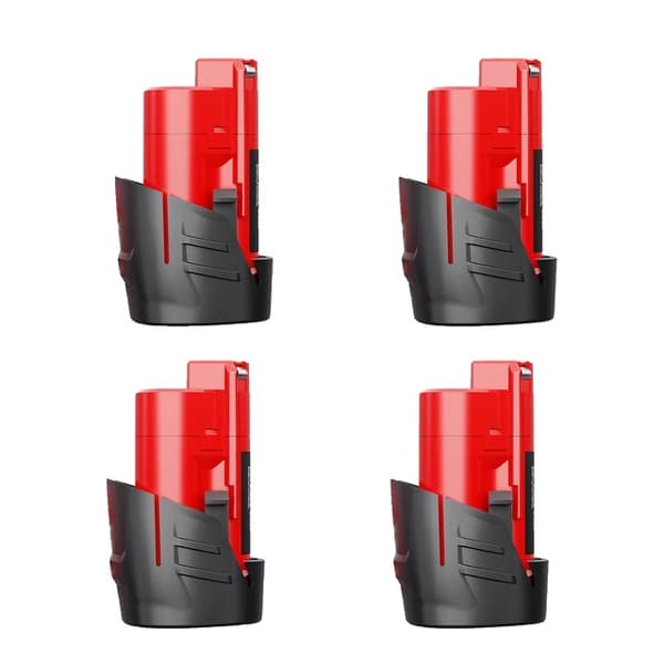 Milwaukee M12 Batteri, 3500mAh Kapacitet, Genopladeligt Li-ion, 4 stk 3,5Ah batteri