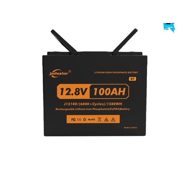 12,8V Litiumjärnfosfatbatteri, 100Ah kapacitet, 6000 cykler livslängd,12,8V 100Ah BT